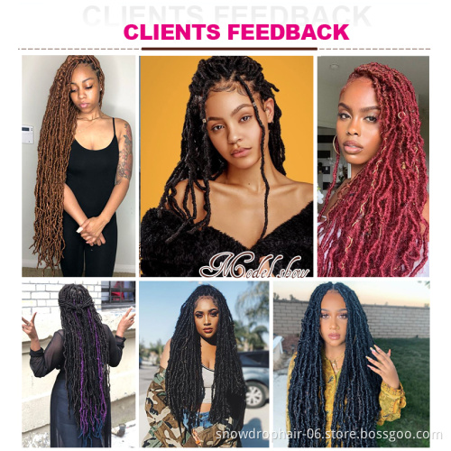 36"  extension braid  custom braiding heat resistant fiber synthetic crotchet curly loc hair